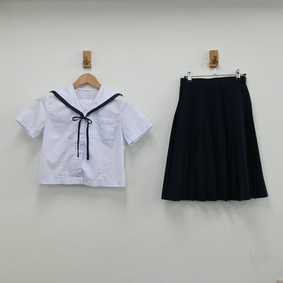 【中古】岡山県 倉敷市立倉敷第一中学校 女子制服 3点（セーラー服・スカート）sf012487