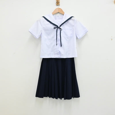 【中古】岡山県 倉敷市立倉敷第一中学校 女子制服 3点（セーラー服・スカート）sf012488