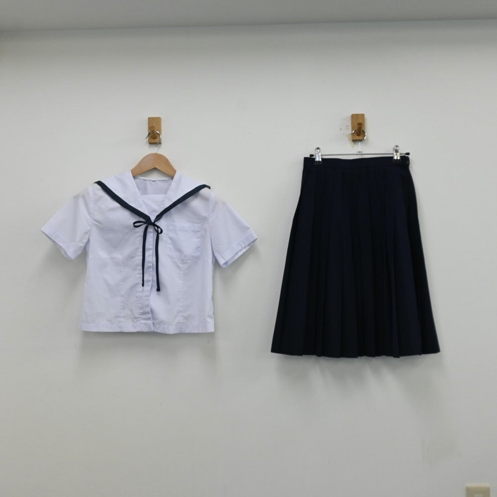 【中古】岡山県 倉敷市立倉敷第一中学校 女子制服 3点（セーラー服・スカート）sf012488