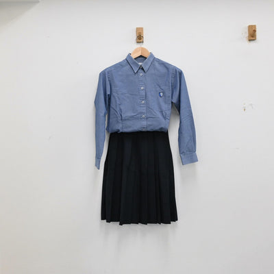 【中古】福岡県 _誠高等学校 女子制服 2点（シャツ・スカート）sf012490