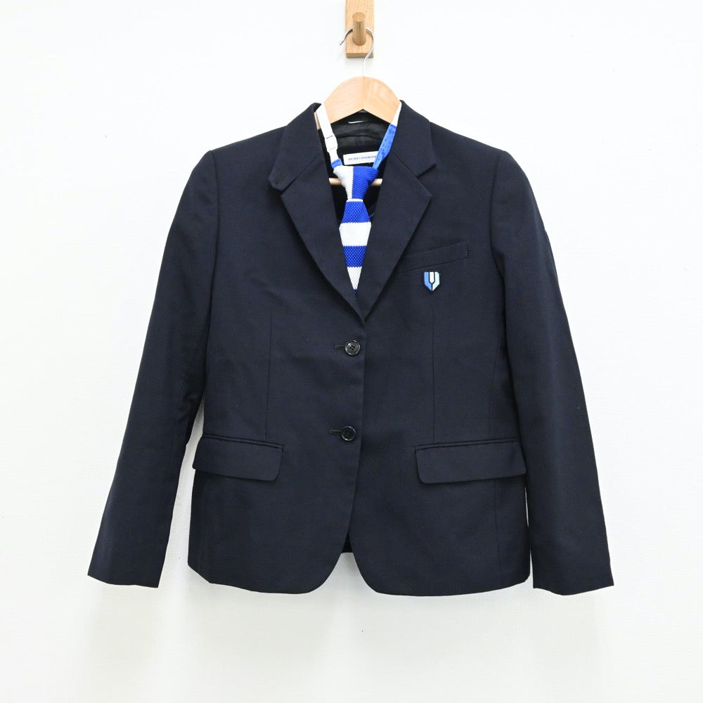 【中古】福岡県 _誠高等学校 女子制服 3点（ブレザー・ニット）sf012493