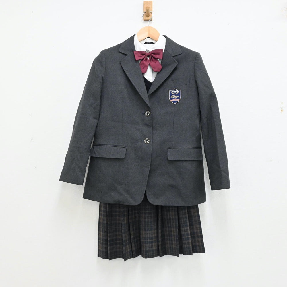 【中古】東京都 鴎友学園女子中学校 女子制服 5点（ブレザー・シャツ・ニット・スカート）sf012494