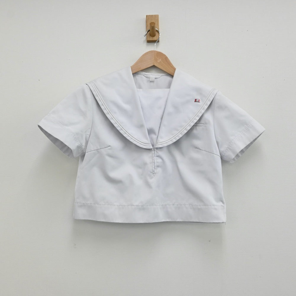 【中古】福岡県 福岡県立直方高等学校 女子制服 3点（セーラー服・スカート）sf012509