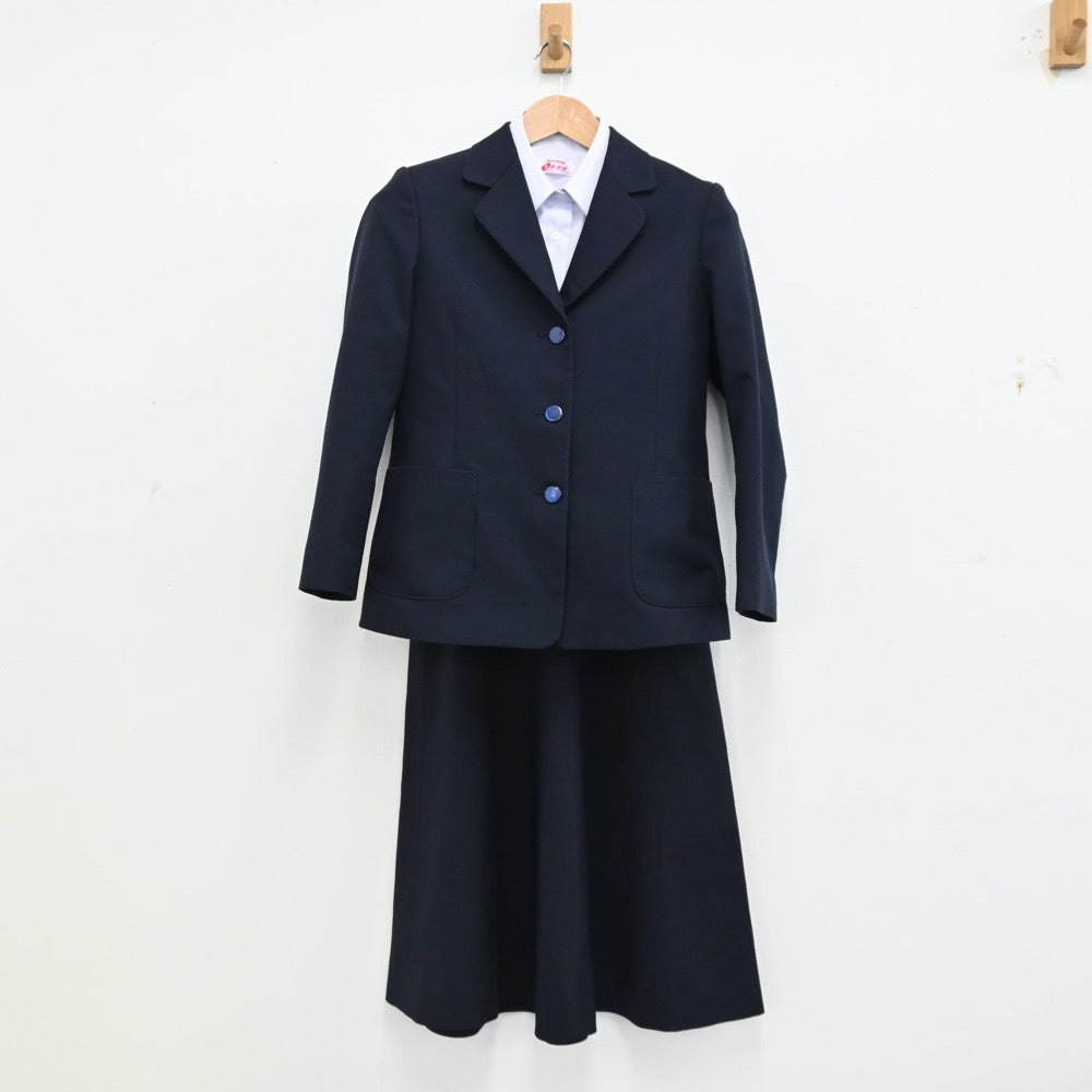 【中古】埼玉県 春日部市立豊野中学校 女子制服 4点（ブレザー・ニット・シャツ・スカート）sf012530