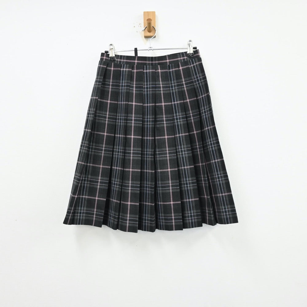 【中古】神奈川県 川崎市立稲田中学校 女子制服 3点（ニットベスト・シャツ・スカート）sf012536