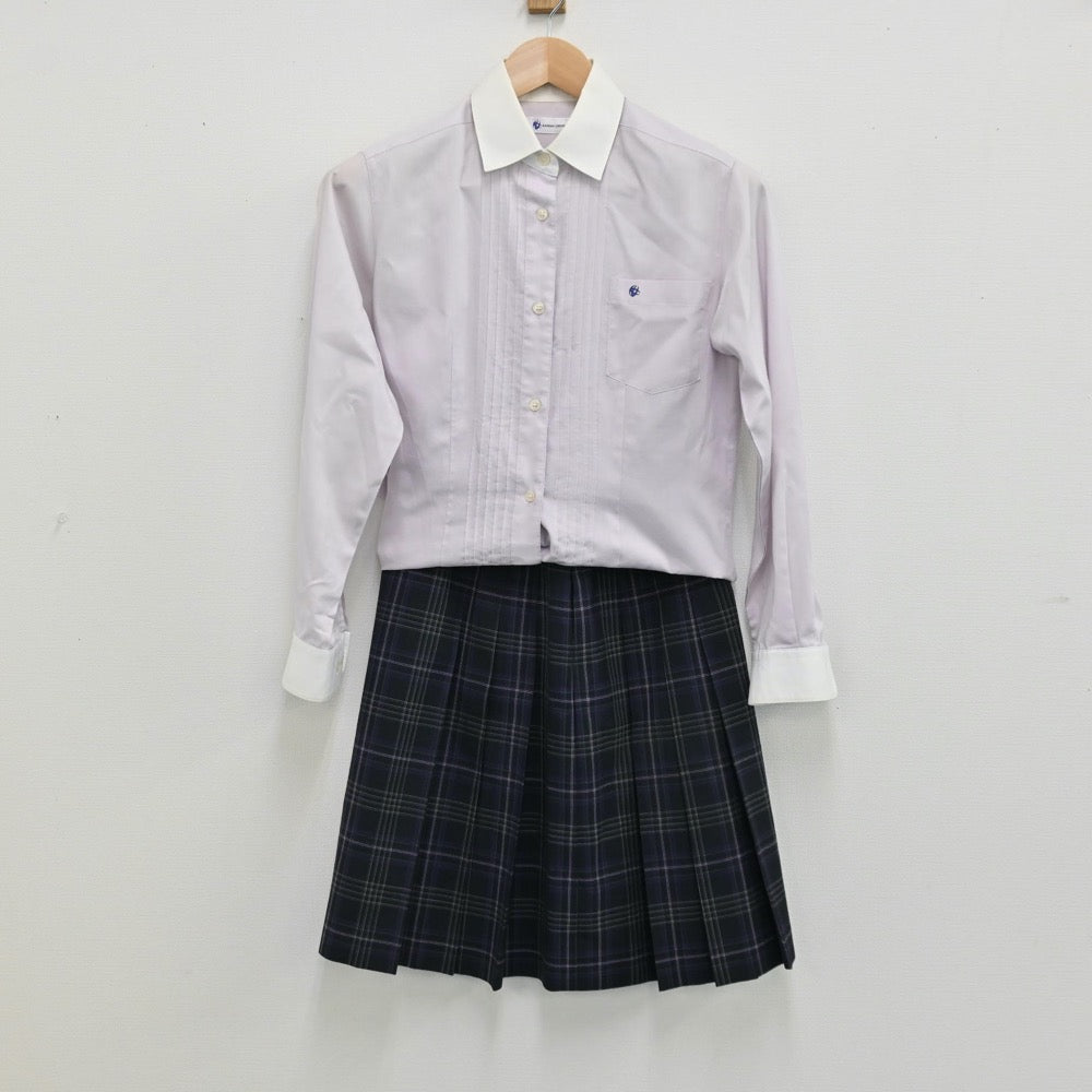 【中古】大阪府 関西大学高等部 女子制服 3点（シャツ・スカート）sf012538