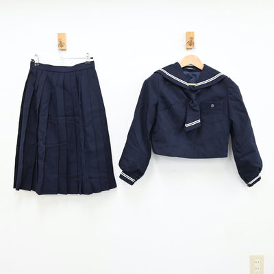 【中古】北海道 札幌東陵高校 女子制服 3点（セーラー服・スカート）sf012539