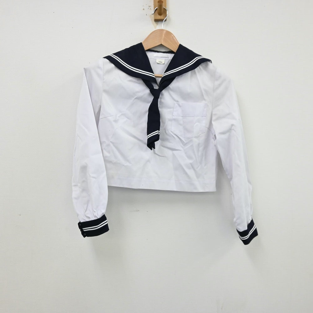 【中古】北海道 札幌東陵高校 女子制服 3点（セーラー服・スカート）sf012540