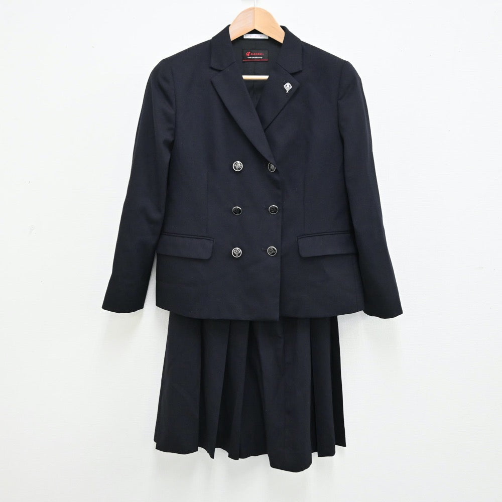 【中古】大阪府 阿倍野高等学校 女子制服 2点（ブレザー・スカート）sf012543