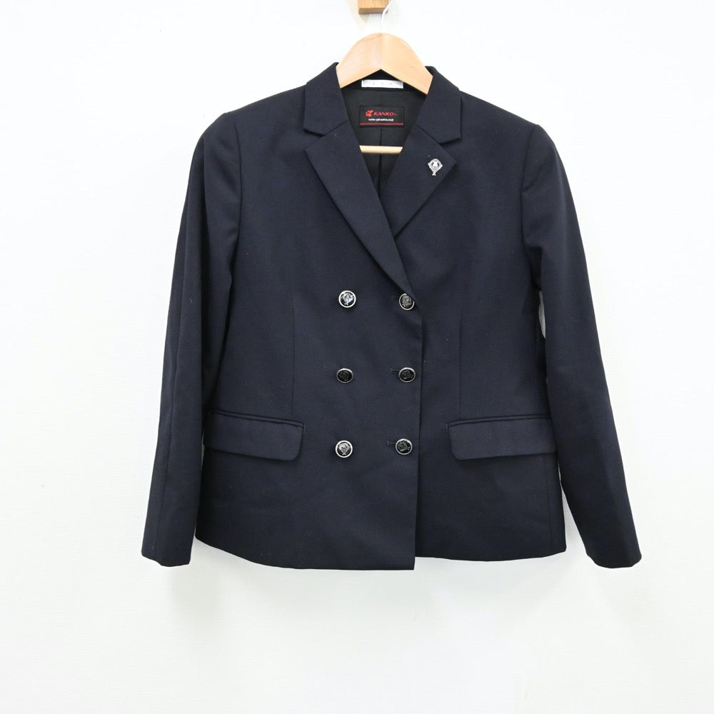 【中古】大阪府 阿倍野高等学校 女子制服 2点（ブレザー・スカート）sf012543