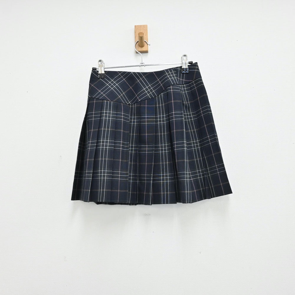 【中古】大阪府 北摂つばさ高等学校 女子制服 2点（ニット・スカート）sf012544