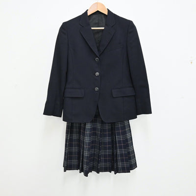 【中古】大阪府 北摂つばさ高等学校 女子制服 2点（ブレザー・スカート）sf012545