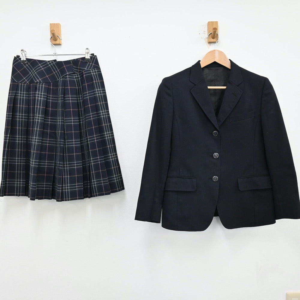 【中古】大阪府 北摂つばさ高等学校 女子制服 2点（ブレザー・スカート）sf012545