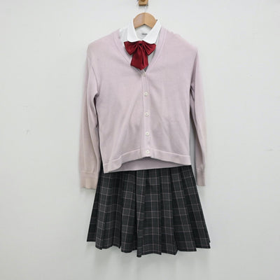 【中古】大阪府 梅花高等学校 女子制服 4点（シャツ・ニット・スカート）sf012546