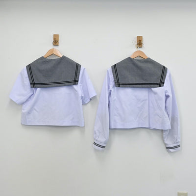 【中古】茨城県 神栖市立波崎第四中学校 女子制服 5点（セーラー服・スカート）sf012552