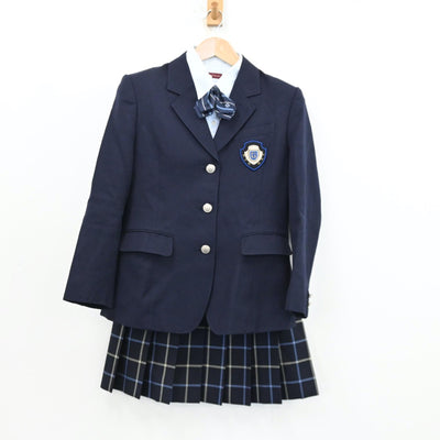 【中古】愛知県 日本福祉大学付属高等学校 女子制服 5点（ブレザー・シャツ・ニット・スカート）sf012554