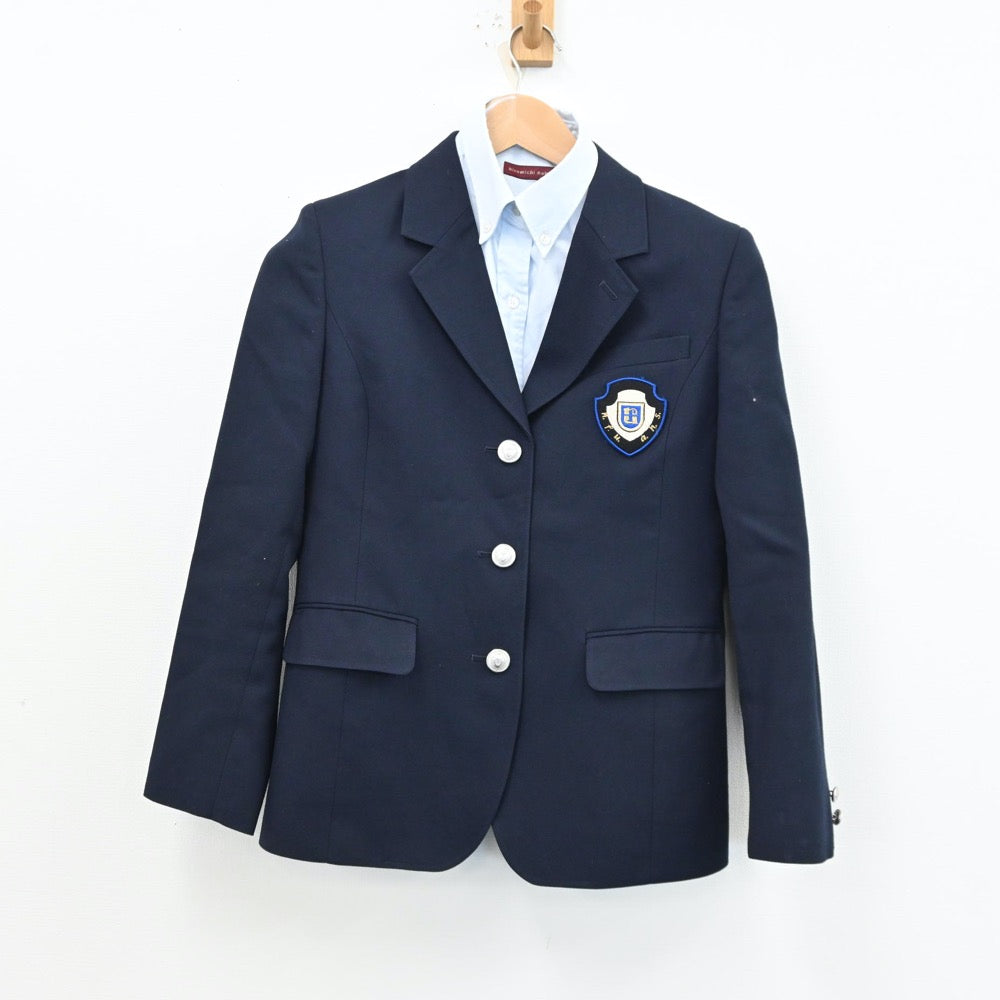 【中古】愛知県 日本福祉大学付属高等学校 女子制服 2点（ブレザー・シャツ）sf012557