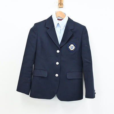 【中古】愛知県 日本福祉大学付属高等学校 女子制服 2点（ブレザー・シャツ）sf012557