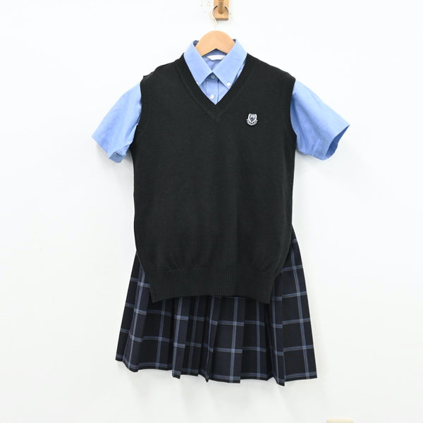 【中古制服】北海道 札幌新陽高等学校 女子制服 4点（シャツ・シャツ・ニットベスト・スカート）sf012571【リサイクル学生服】 | 中古制服 通販パレイド