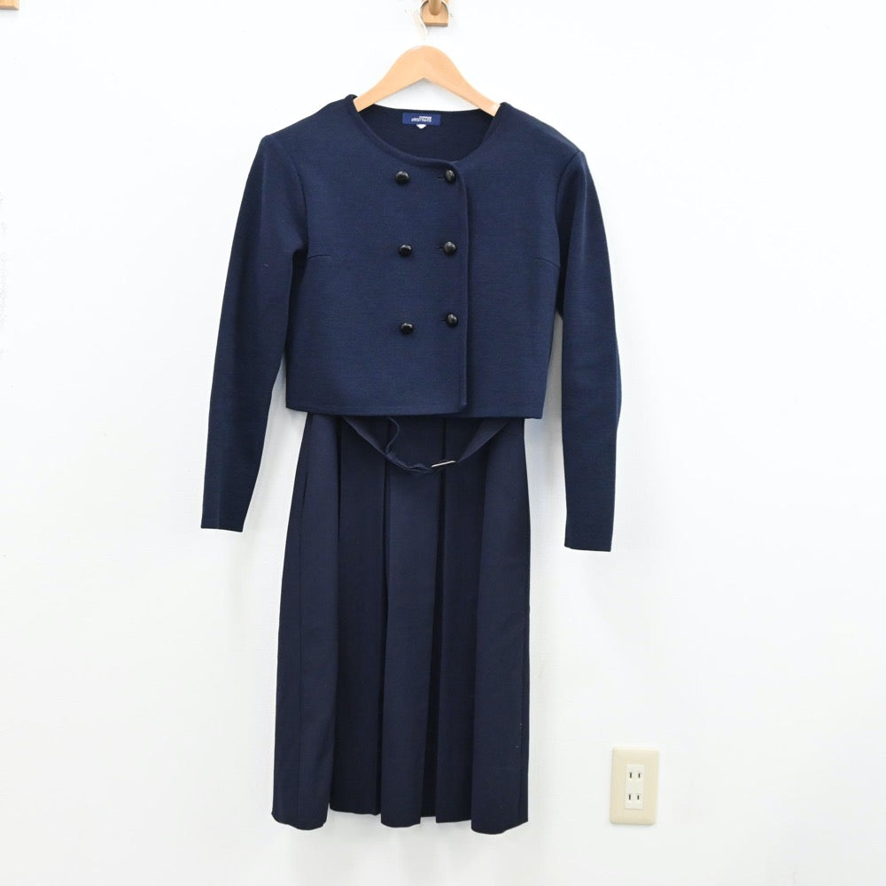 【中古】福岡県 福岡雙葉高等学校 女子制服 2点（ニット・ジャンパースカート）sf012590