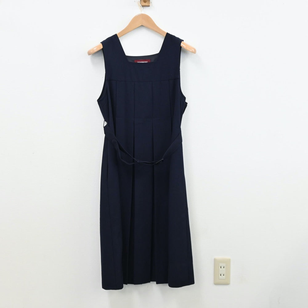 【中古】福岡県 福岡雙葉高等学校 女子制服 2点（ニット・ジャンパースカート）sf012591