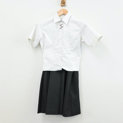 【中古】三重県 三重県立神戸高等学校 女子制服 3点（セーラー服・シャツ・スカート）sf012600