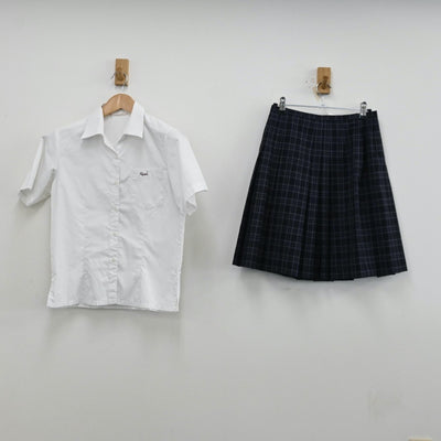 【中古】三重県 三重県立神戸高等学校 女子制服 2点（シャツ・スカート）sf012602