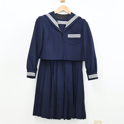 【中古】兵庫県 神戸私立甲南女子高等学校 女子制服 2点（セーラー服・スカート）sf012606