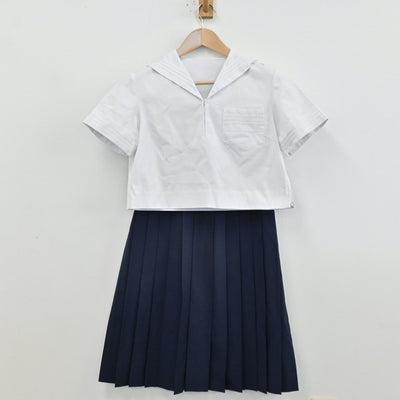 【中古】兵庫県 神戸私立甲南女子高等学校 女子制服 3点（セーラー服・スカート）sf012608