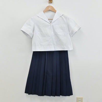 【中古】兵庫県 神戸私立甲南女子高等学校 女子制服 3点（セーラー服・スカート）sf012609