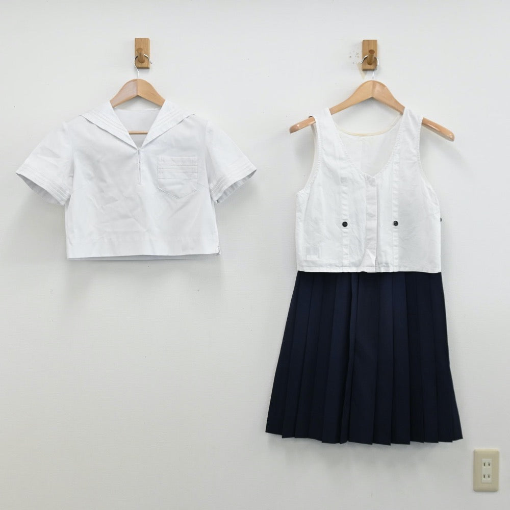 【中古】兵庫県 神戸私立甲南女子高等学校 女子制服 3点（セーラー服・スカート）sf012609