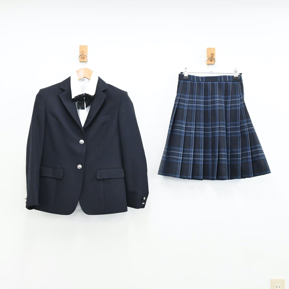 【中古】大阪府 大阪府立住吉高等学校 女子制服 4点（ブレザー・シャツ・スカート）sf012611