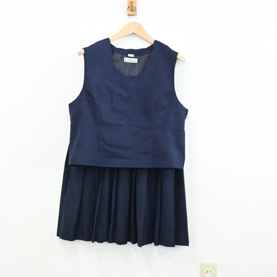 【中古】山形県 山形大学附属中学校 女子制服 2点（ベスト・スカート）sf012618