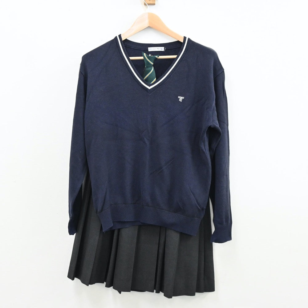 【中古】山形県 東海大学山形高等学校 女子制服 5点（ブレザー・ニット・スカート）sf012621