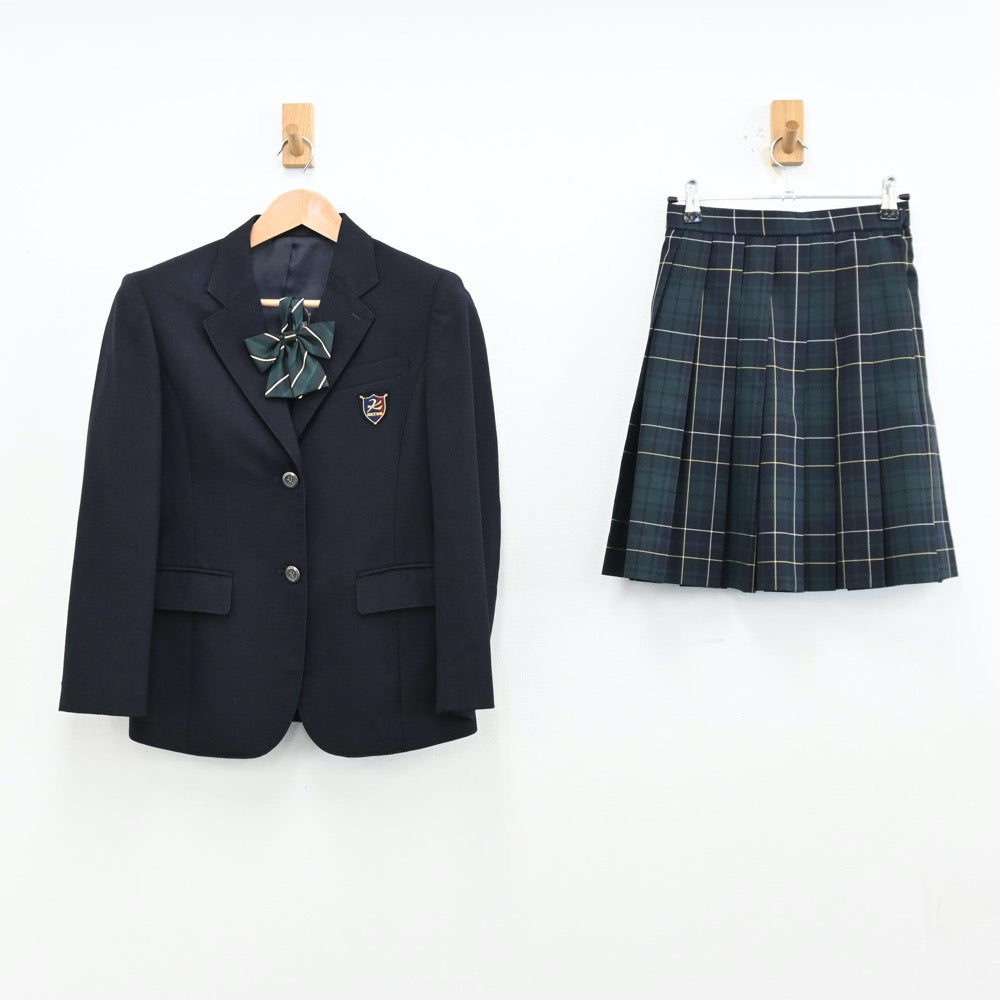 【中古】神奈川県 向上高等学校 女子制服 4点（ブレザー・スカート・スカート）sf012628