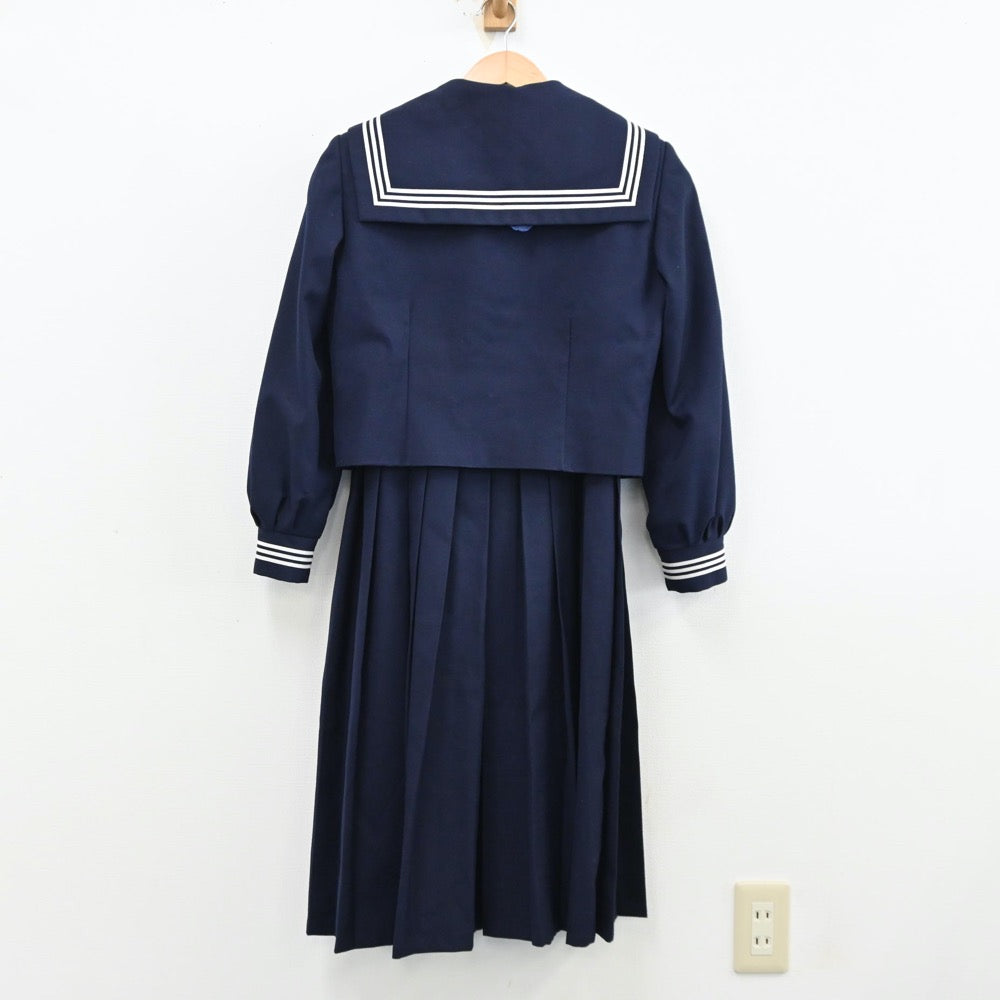 【中古】神奈川県 神奈川県座間市立座間中学校 女子制服 3点（セーラー服・ジャンパースカート）sf012629