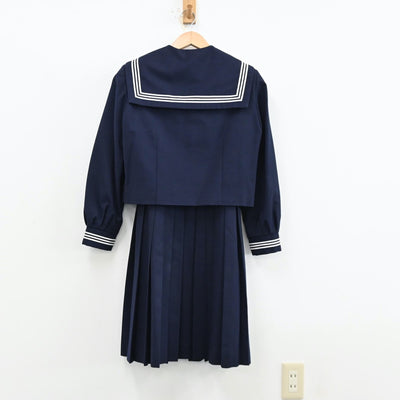 【中古】神奈川県 神奈川県座間市立座間中学校 女子制服 2点（セーラー服・ジャンパースカート）sf012630