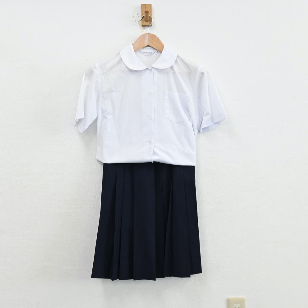 【中古】神奈川県 神奈川県座間市立座間中学校 女子制服 3点（シャツ・スカート・スカート）sf012631