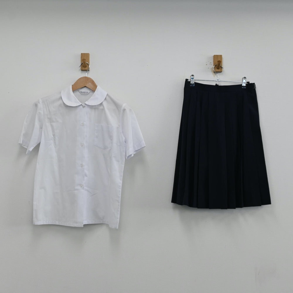 【中古】神奈川県 神奈川県座間市立座間中学校 女子制服 3点（シャツ・スカート・スカート）sf012631