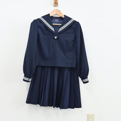 【中古】埼玉県 八潮市立八條中学校 女子制服 2点（セーラー服・スカート）sf012633