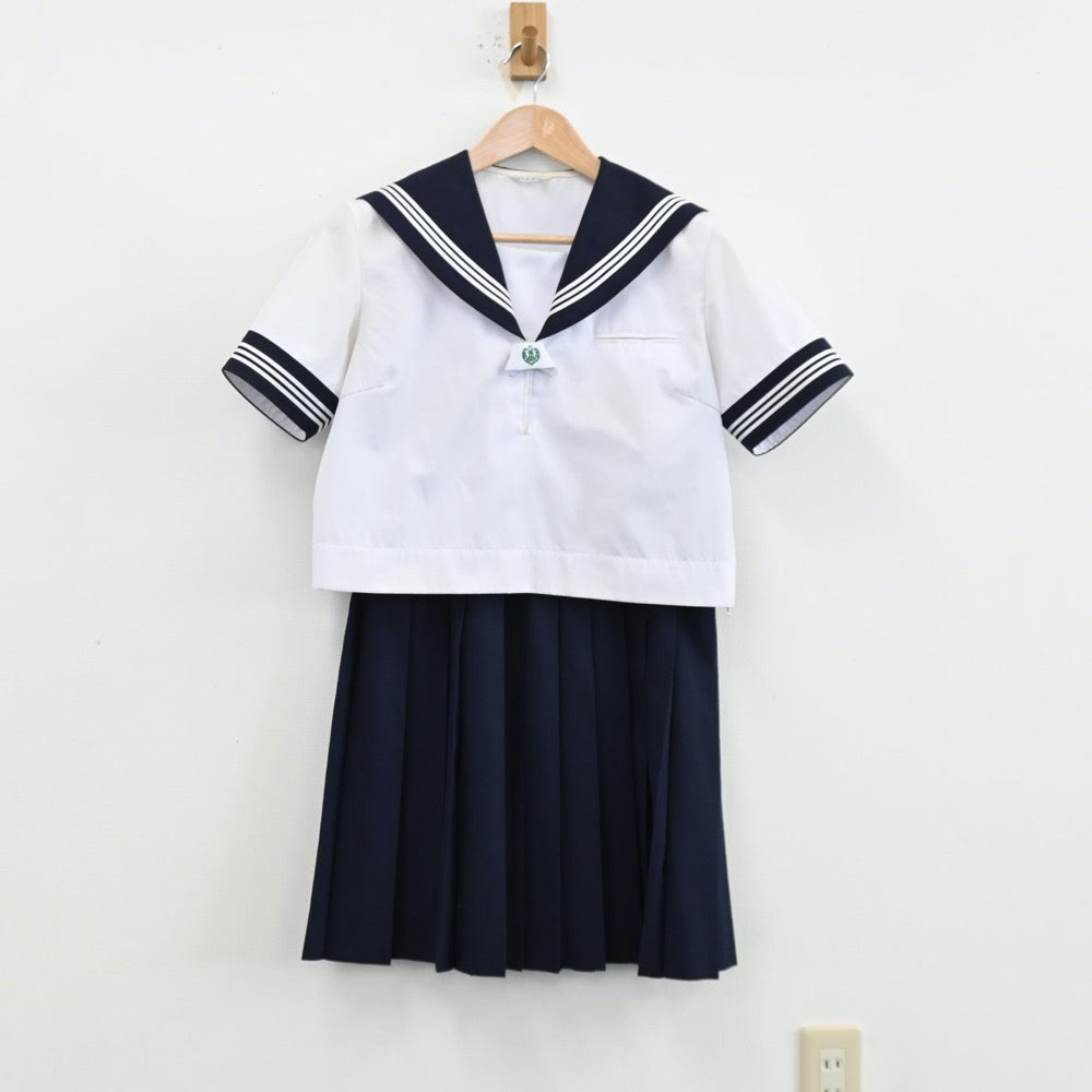 【中古】埼玉県 八潮市立八條中学校 女子制服 2点（セーラー服・スカート）sf012634