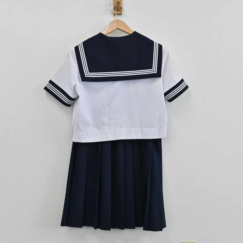 【中古】埼玉県 八潮市立八條中学校 女子制服 2点（セーラー服・スカート）sf012634