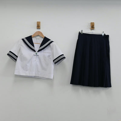 【中古】埼玉県 八潮市立八條中学校 女子制服 2点（セーラー服・スカート）sf012634