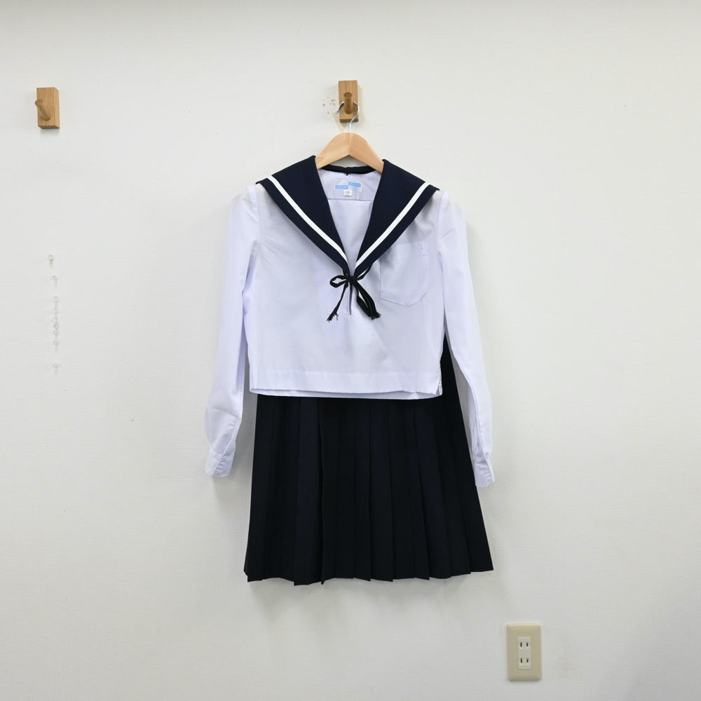 【中古】愛知県 松陰高等学校 女子制服 4点（セーラー服・スカート）sf012642