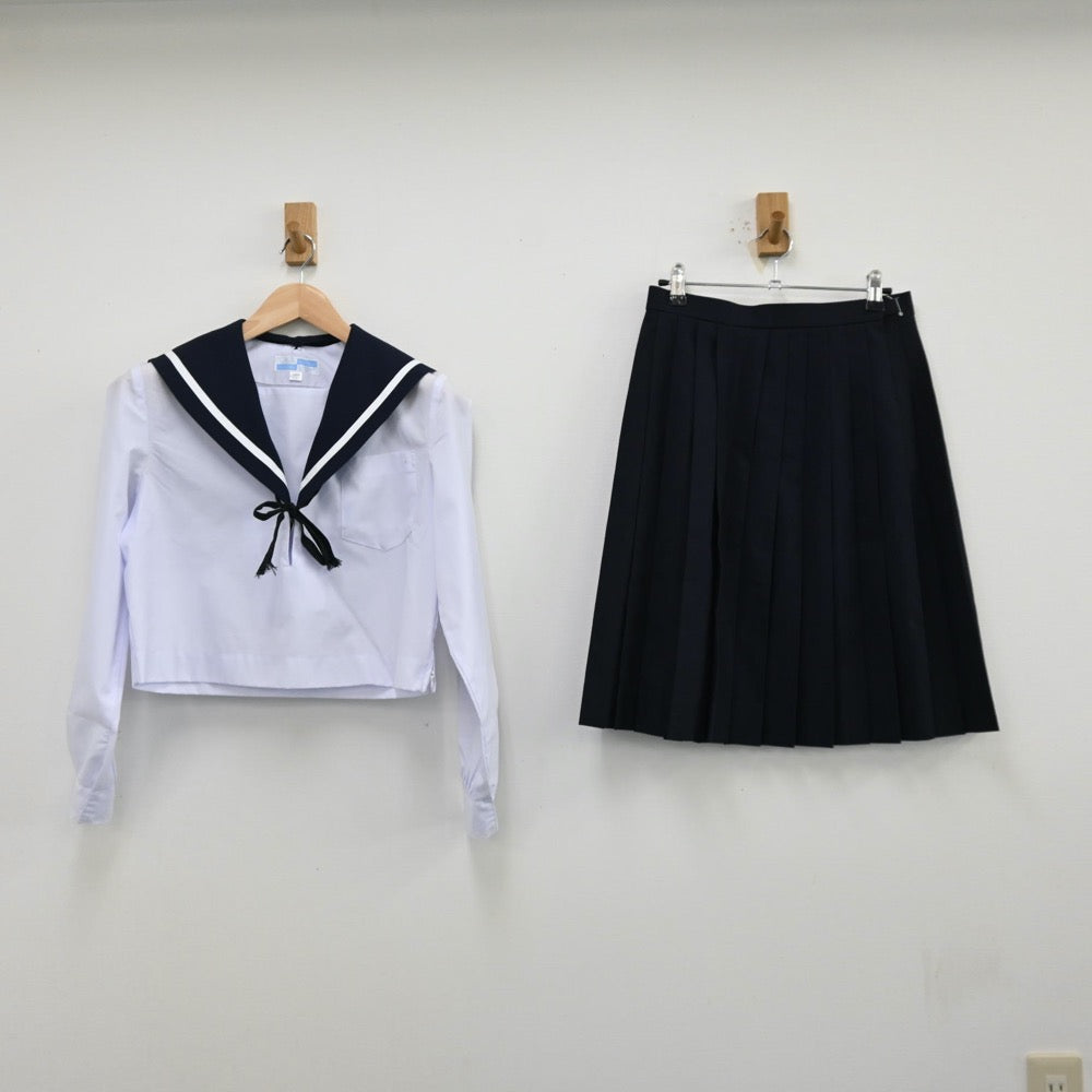 【中古】愛知県 松陰高等学校 女子制服 4点（セーラー服・スカート）sf012642