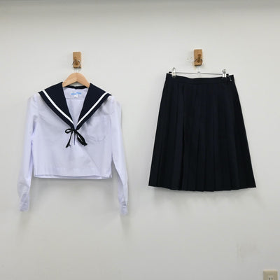 【中古】愛知県 松陰高等学校 女子制服 4点（セーラー服・スカート）sf012642