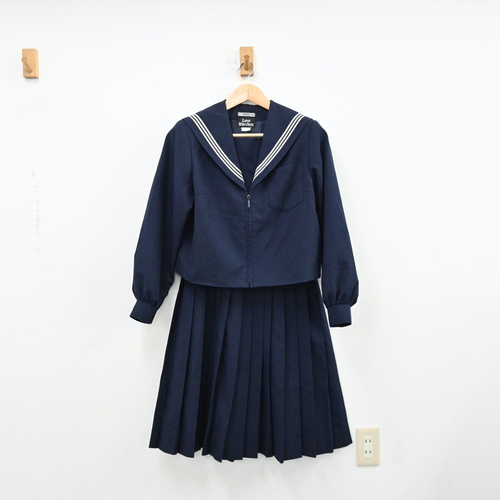 【中古】愛知県 美和中学校 女子制服 2点（セーラー服・スカート）sf012644