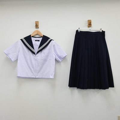 【中古】愛知県 美和中学校 女子制服 3点（セーラー服・スカート）sf012645