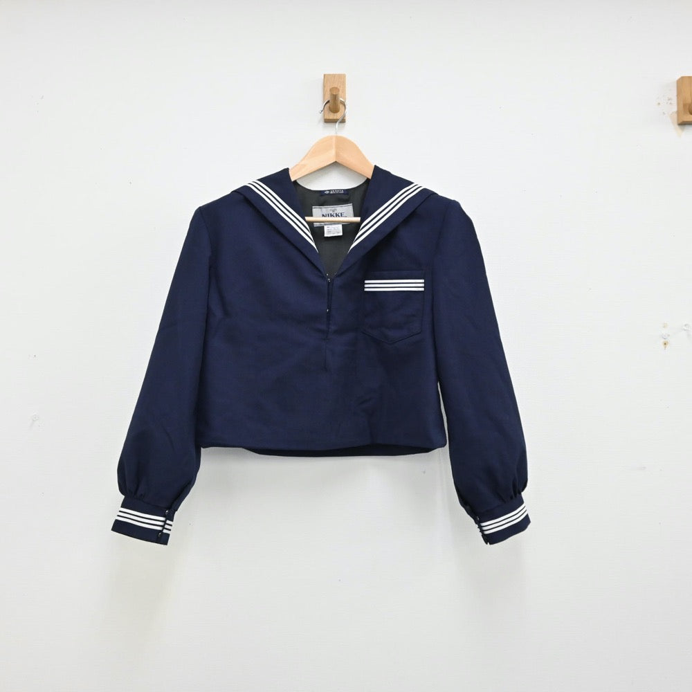 【中古】兵庫県 双葉中学校 女子制服 3点（セーラー服・スカート）sf012646