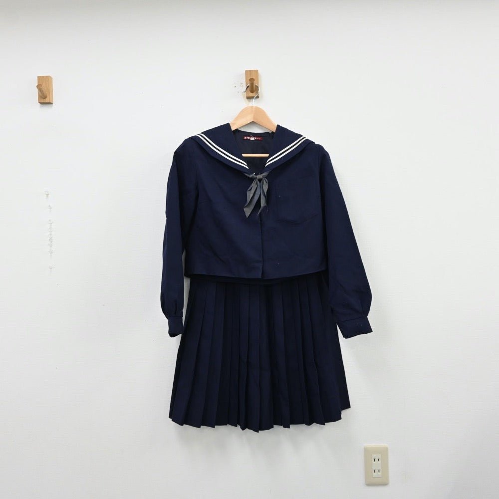 【中古】和歌山県 貴志中学校 女子制服 3点（セーラー服・スカート）sf012648